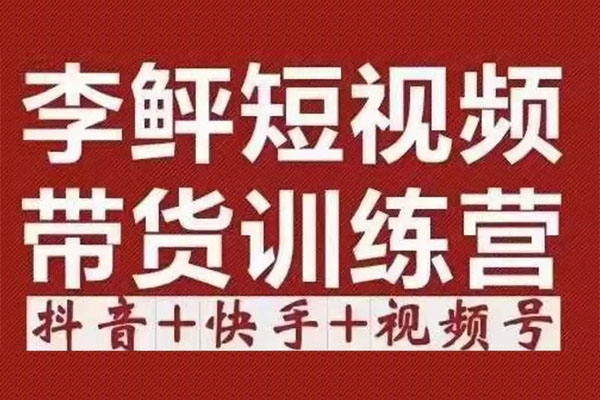 李鲆的抖音短视频带货训练营(第12期)手把手教你短视频带货-百万资源网