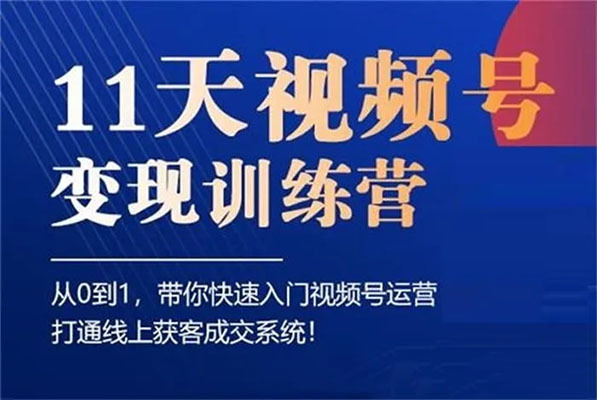 好望角《11天视频号变现训练营》：打通从0到1打造变现赚钱系统-百万资源网