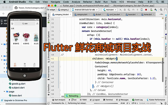 Flutter 鲜花商城项目实战（视频+源码）-百万资源网
