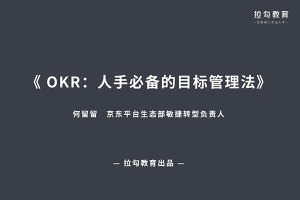 OKR工作法：组织敏捷目标和绩效管理（视频+资料）-百万资源网