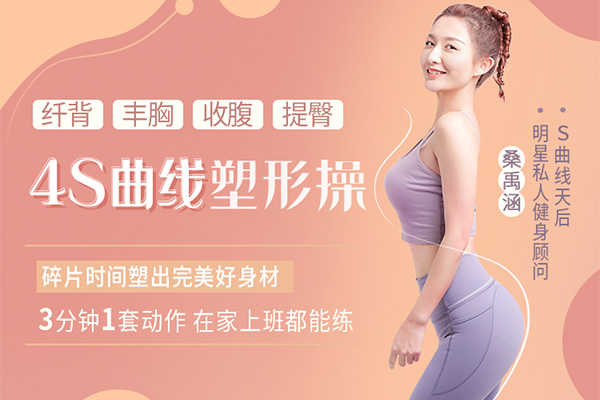 4S曲线塑形操，纤背丰胸收腹提臀（视频+讲义）-百万资源网