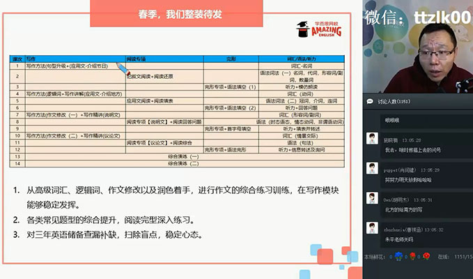 学而思:初三英语直播春季菁英班(全国版)刘飞飞-百万资源网