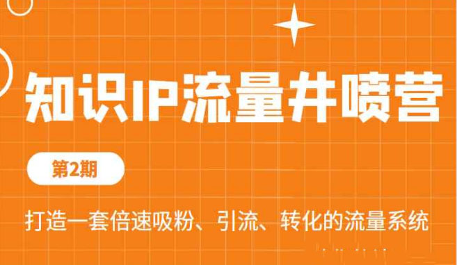 打造一套倍速吸粉、引流、转化的流量系统 想做知识IP必看-百万资源网