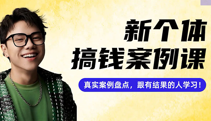 新个体搞钱案例实战课(视频+资料)-百万资源网