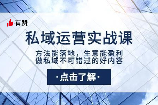 有赞学堂私域运营实战课-百万资源网