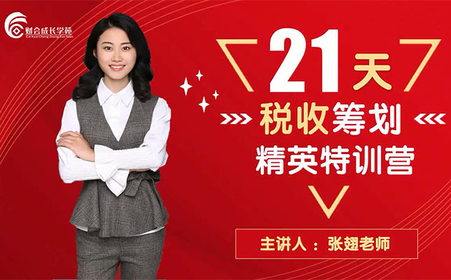 财会成长学苑21天税收筹划精英特训营-张翅（视频+讲义+资料）-百万资源网