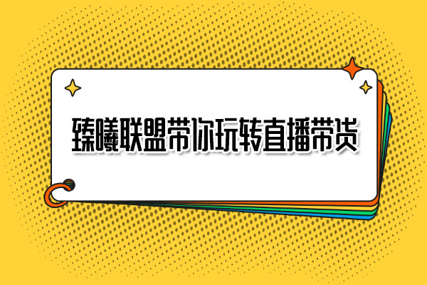 臻曦联盟带你玩转直播带货:起号思路选品话术全攻略-百万资源网