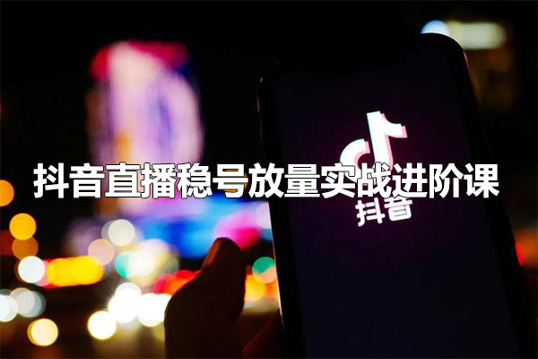 2024抖音直播稳号放量实战进阶课：打造抖音直播新高度-百万资源网