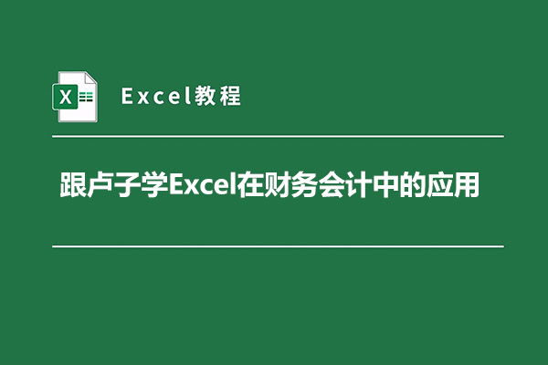 跟卢子学Excel在财务会计中的应用-百万资源网