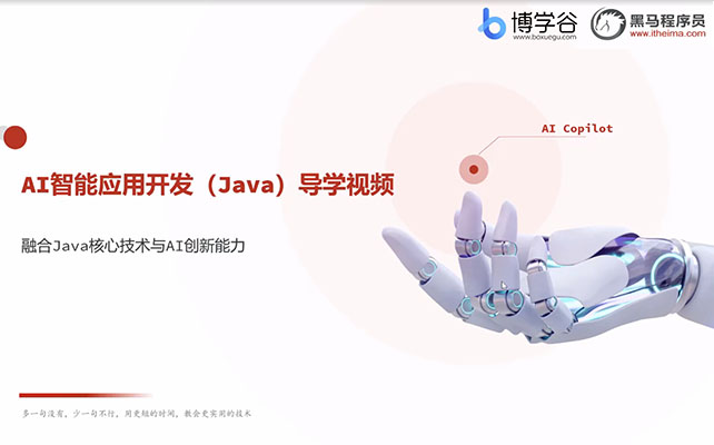 AI智能应用开发（Java）教程V17+（视频+配套资料）-百万资源网